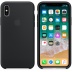 Силиконовый чехол для iPhone X / Xs, чёрный цвет, оригинальный Apple