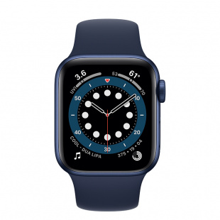 Apple Watch Series 6 // 40мм GPS + Cellular // Корпус из алюминия синего цвета, спортивный ремешок цвета «Тёмный ультрамарин»
