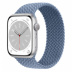 Apple Watch Series 8 // 45мм GPS // Корпус из алюминия серебристого цвета, плетёный монобраслет сланцево-синего цвета
