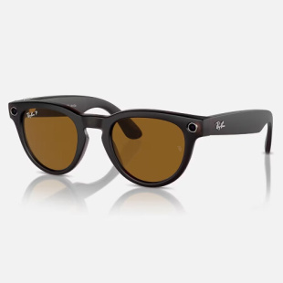 Умные очки Ray-Ban Stories Headliner (Черная матовая оправа, коричневые линзы)