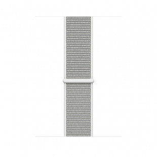 Apple Watch Series 4 // 40мм GPS // Корпус из алюминия серебристого цвета, ремешок из плетёного нейлона цвета «белая ракушка» (MU652)