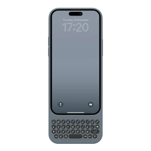 Чехол с QWERTY-клавиатурой Clicks Creator Keyboard для iPhone 15 Pro (London Sky/Серый)
