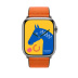 45мм Ремешок Hermès Twill Jump Single (Simple) Tour цвета Orange/Kaki для Apple Watch