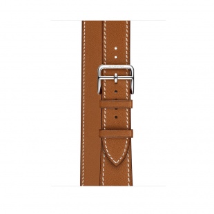 Apple Watch Series 3 Hermès // 38мм GPS + Cellular // Корпус из нержавеющей стали, ремешок Double Tour из кожи Swift цвета Barenia Leather (MQLJ2)
