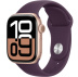 Apple Watch Series 10 // 42мм GPS // Корпус из алюминия цвета "розовое золото", спортивный ремешок цвета "сливовый"
