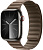 Купить Apple Watch Series 9 // 45мм GPS+Cellular // Корпус из нержавеющей стали графитового цвета, браслет серо-коричневого цвета, размер M/L