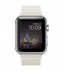 Apple Watch 42 мм, нержавеющая сталь, кожаный ремешок белого цвета