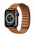 Купить Apple Watch Series 7 // 41мм GPS + Cellular // Корпус из титана цвета «черный космос», кожаный браслет цвета «золотистая охра», размер ремешка S/M