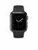 Apple Watch 42 мм, нержавеющая сталь цвета «чёрный космос», чёрный спортивный ремешок