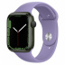 Apple Watch Series 7 // 45мм GPS // Корпус из алюминия зеленого цвета, спортивный ремешок цвета «английская лаванда»