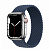 Купить Apple Watch Series 7 // 41мм GPS + Cellular // Корпус из нержавеющей стали серебристого цвета, плетёный монобраслет цвета «синий омут»