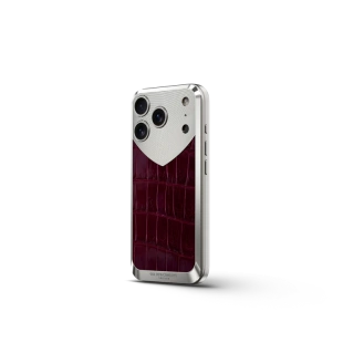 Чехол Golden Concept для iPhone 17 Pro, Magnetic Shield, Alligator Edition - Maroon