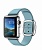 Купить Apple Watch 38 мм, нержавеющая сталь, ремешок цвета «полярная лазурь» с современной пряжкой