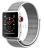 Купить Apple Watch Series 3 // 38мм GPS + Cellular // Корпус из серебристого алюминия, ремешок из плетёного нейлона жемчужного цвета (MQJR2)