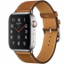 Apple Watch Series 5 Hermès // 40мм GPS + Cellular // Корпус из нержавеющей стали, ремешок Single Tour из кожи Swift цвета Fauve