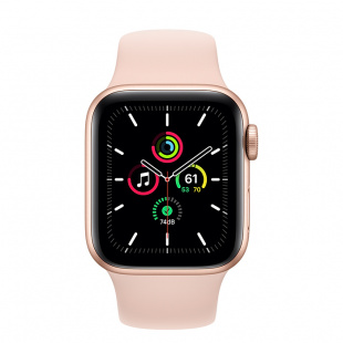 Apple Watch SE // 40мм GPS // Корпус из алюминия золотого цвета, спортивный ремешок цвета «Розовый песок» (2020) Apple Watch SE // 40мм GPS // Корпус из алюминия золотого цвета, спортивный ремешок цвета «Розовый песок» (2020)