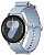 Купить Samsung Galaxy Watch7 (44 мм) Wifi+LTE, серебристый корпус, спортивный браслет голубого цвета