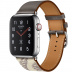 Apple Watch Series 5 Hermès // 44мм GPS + Cellular // Корпус из нержавеющей стали, ремешок Single Tour из кожи Swift цвета Étain/Béton