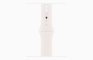 Apple Watch SE // 44мм GPS (Custom) // Корпус из алюминия цвета «тёмная ночь», спортивный ремешок цвета «светлые румяна» (2024)