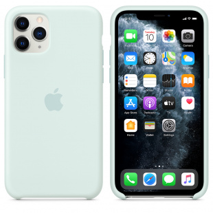 Силиконовый чехол для iPhone 11 Pro, цвет «морская пена», оригинальный Apple