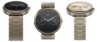 Motorola Moto 360 (steel) Champagne Gold 18 mm - умные часы