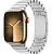 Купить Apple Watch Series 9 // 41мм GPS+Cellular // Корпус из нержавеющей стали золотого  цвета, блочный браслет из нержавеющей стали серебристого цвета