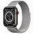 Купить Apple Watch Series 7 // 45мм GPS + Cellular // Корпус из титана цвета «черный космос», миланский сетчатый браслет серебристого цвета