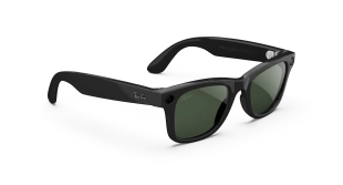 Умные очки Ray-Ban  Wayfarer (2-gen)  (Черная глянцевая оправа, прозрачно-зеленые фотохромные линзы)