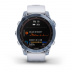 Мультиспортивные часы Garmin Fenix 7 (47mm) Sapphire Solar, титановый DLC корпус цвета "синий минерал", белый силиконовый ремешок