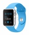 Apple Watch Sport 38 мм, серебристый алюминий, голубой спортивный ремешок