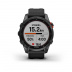 Мультиспортивные часы Garmin Fenix 7S (42mm) Solar, серый стальной корпус, черный силиконовый ремешок