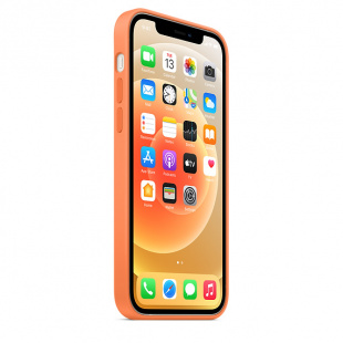 Силиконовый чехол MagSafe для iPhone 12 Pro Max, цвет «Кумкват»