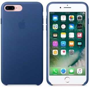 Кожаный чехол для iPhone 7+ (Plus)/8+ (Plus), цвет «синий сапфир», оригинальный Apple
