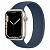 Купить Apple Watch Series 7 // 45мм GPS // Корпус из алюминия цвета «сияющая звезда», монобраслет цвета «синий омут»