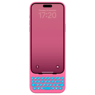 Чехол с QWERTY-клавиатурой Clicks Creator Keyboard для iPhone 15 Pro (Miami Beach/Розовый)