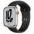 Купить Apple Watch Series 7 // 45мм GPS + Cellular // Корпус из алюминия цвета «сияющая звезда», спортивный ремешок Nike цвета «антрацитовый/чёрный»