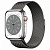 Купить Apple Watch Series 8 // 45мм GPS + Cellular // Корпус из нержавеющей стали серебристого цвета, миланский сетчатый браслет графитового цвета