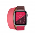 Apple Watch Series 4 Hermès // 40мм GPS + Cellular // Корпус из  нержавеющей стали, ремешок Double Tour из кожи Swift цветов  Bordeaux/Rose Extrême/Rose Azalée
