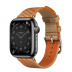 Apple Watch Series 7 Hermès // 41мм GPS + Cellular // Корпус из нержавеющей стали цвета «черный космос», ремешок Hermès Simple Tour Jumping цвета Kraft/Orange Apple Watch Series 7 Hermès // 41мм GPS + Cellular // Корпус из нержавеющей стали цвета «черный космос», ремешок Hermès Simple Tour Jumping цвета Kraft/Orange