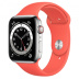 Apple Watch Series 6 // 44мм GPS + Cellular // Корпус из нержавеющей стали серебристого цвета, спортивный ремешок цвета «Розовый цитрус» Apple Watch Series 6 // 44мм GPS + Cellular // Корпус из нержавеющей стали серебристого цвета, спортивный ремешок цвета «Розовый цитрус»