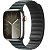 Купить Apple Watch Series 9 // 41мм GPS+Cellular // Корпус из нержавеющей стали серебристого цвета, браслет цвета "вечнозеленый", размер M/L