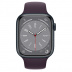 Apple Watch Series 8 // 41мм GPS + Cellular // Корпус из алюминия цвета "темная ночь", спортивный ремешок цвета "бузина"
