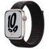 Apple Watch Series 7 // 45мм GPS + Cellular // Корпус из алюминия цвета «сияющая звезда», спортивный браслет Nike чёрного цвета