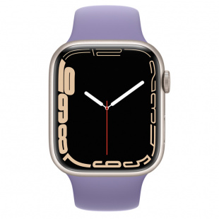Apple Watch Series 7 // 45мм GPS // Корпус из алюминия цвета «сияющая звезда», спортивный ремешок цвета «английская лаванда»