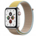 Apple Watch Series 5 // 40мм GPS + Cellular // Корпус из нержавеющей стали, спортивный браслет цвета «верблюжья шерсть»