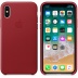 Кожаный чехол для iPhone X / Xs, красный цвет, оригинальный Apple