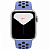 Купить Apple Watch Series 5 // 44мм GPS + Cellular // Корпус из алюминия серебристого цвета, спортивный ремешок Nike цвета "синяя пастель/чёрный"