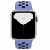 Apple Watch Series 5 // 44мм GPS + Cellular // Корпус из алюминия серебристого цвета, спортивный ремешок Nike цвета "синяя пастель/чёрный"