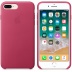 Кожаный чехол для iPhone 7+ (Plus)/8+ (Plus), цвет «розовая фуксия», оригинальный Apple