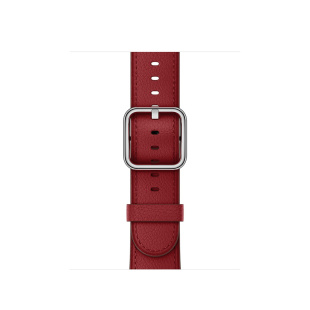 42/44мм Кожаный ремешок красного цвета с классической пряжкой для Apple Watch
